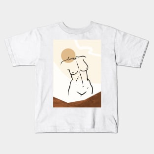 Beauty Line Art Figures Illustrations Artistic Kids T-Shirt